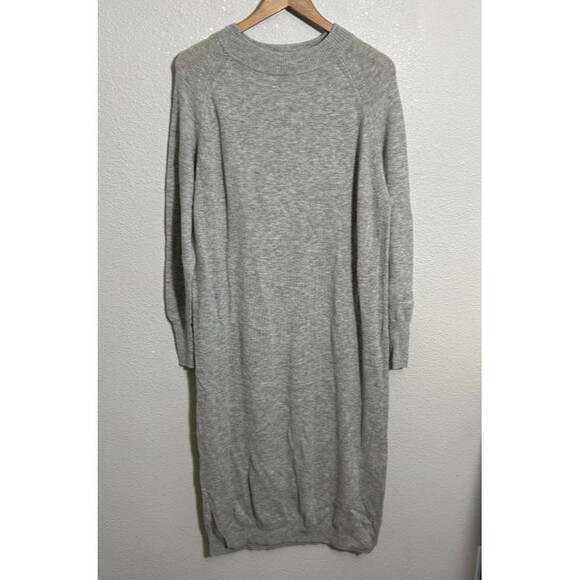 Muji Wool Sweater Dress Womens M/L Midi Long Sleeve Minimalist Quiet Luxury - Picture 2 of 7